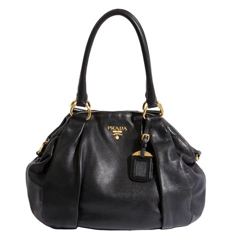 black purse prada|pictures black leather prada purses.